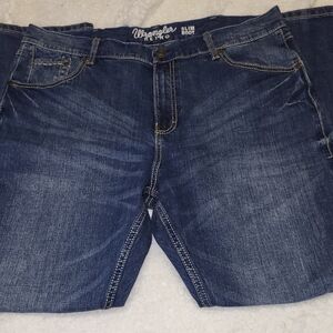 Wrangler Retro Slim Boot Jeans Men’s 38x32 Blue Stretch Denim Western